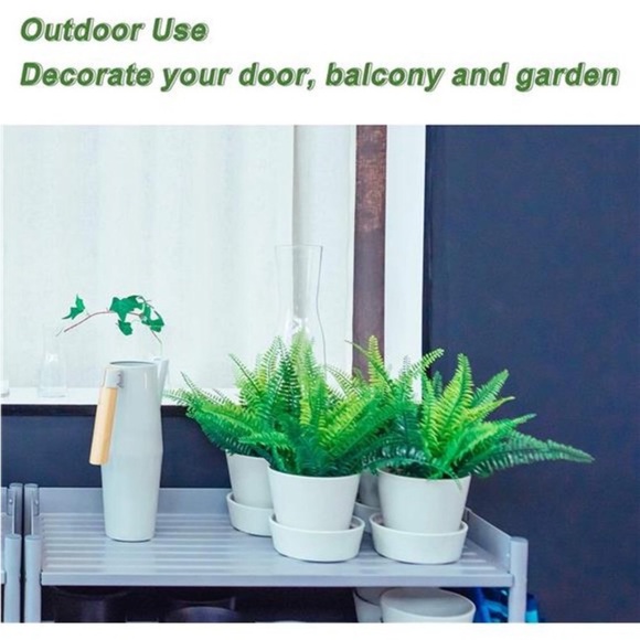 Artificial Boston Fern Plants Bushes 20Packs Faux Plants Shrubs Greenery UV - Picture 6 of 8